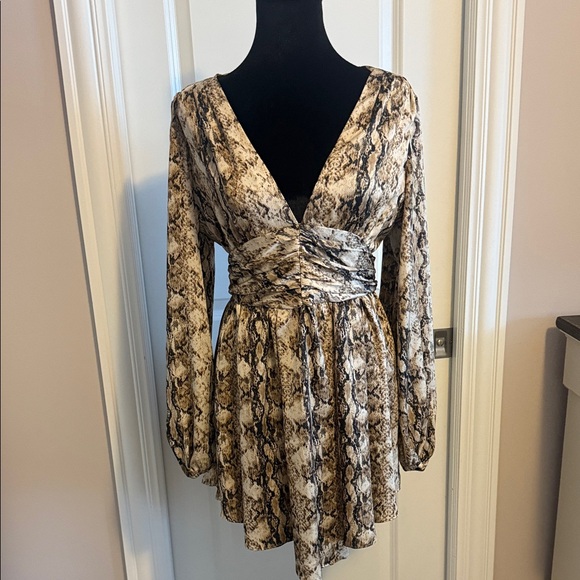 Ronny Kobo Collection Snake Print Midi Dress size medium. Amazing! - Picture 1 of 5